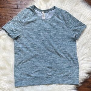 Athleta Heather Blue Women's Short Sleeve Top